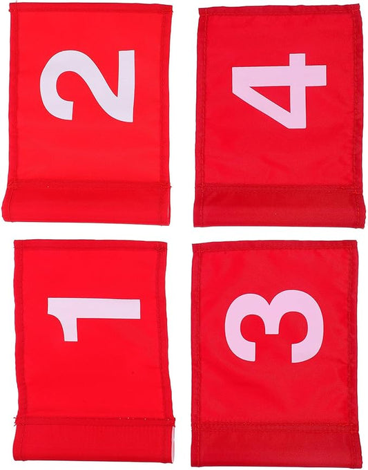 4Pcs 4Pcs Numbered Training Flags Durable Putting Course Flags for Practice Portable Lightweight Golf Markers for Backyard and Outdoor Use