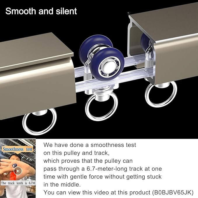 Aluminum Alloy Silent Curtain Tracks Ceiling Or Wall Mounted Curtain Rail Drapes Rail Room Dividers Sliding Curtain Rail (champagne, 4m)