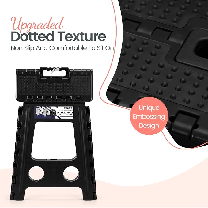 Delxo 16 Inch Folding Step Stool, Foldable Step Stool - Image 7