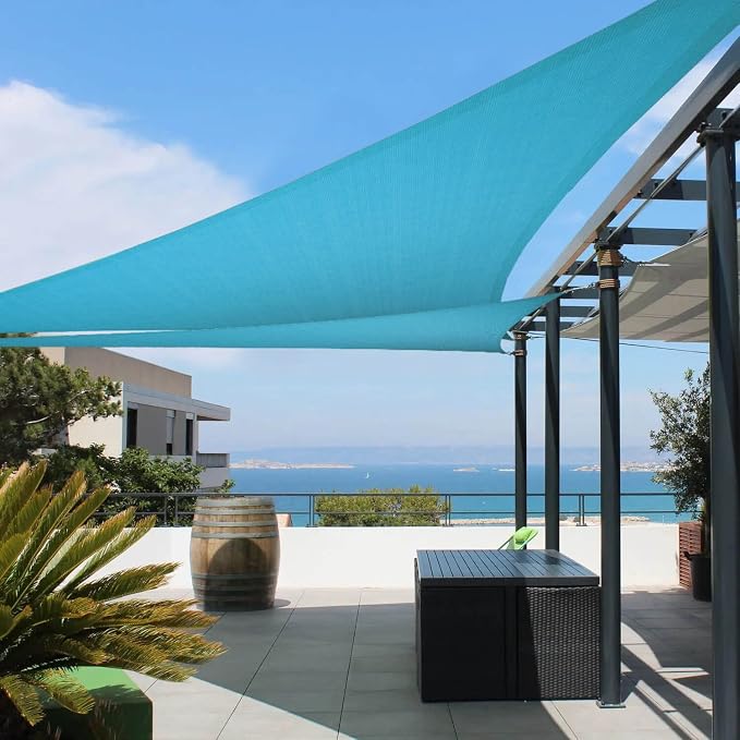 Tronssien Triangle 16'x16'x16' Sun Shade Sail, 95% UV Blockage Canopy Awning by Tronssien