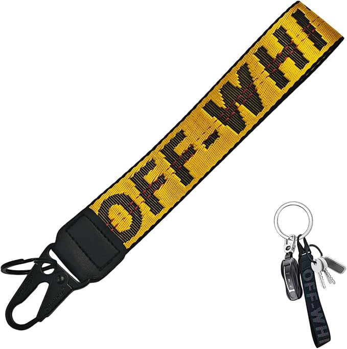 Fashionable Car keychain, Fabric Wrist Strap With Key Ring, Can Be Used To Hang Car key chain, Wallets, Jeans Decorations, Key Chain Accessories(Yellow)