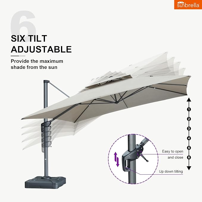 PURPLE LEAF Sunbrella Patio Outdoor Umbrella - Image 8
