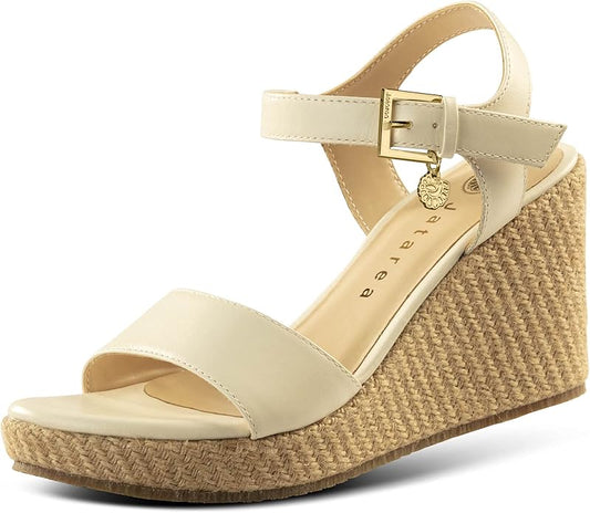 JATAREA Leather Wedge Sandals for Women | Women's Sandals Perfect for Summer