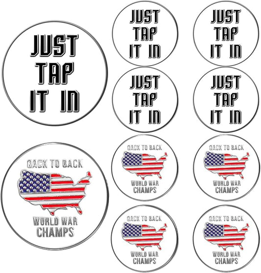 Amy Sport Golf Ball Markers Assorted Patterns Fits All Magnetic Golf Tools Value Set, Alloy Soft Enamel Technique Marker for Hat Clips Gloves Golf Divot Tools Marks