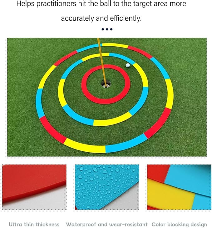 3Pcs Golf Putting Target Circle, Silicone Waterproof Portable Golf Chipping Target Rings for Training