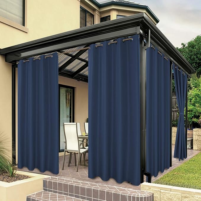 BONZER Outdoor Curtains for Patio Waterproof Thick | Privacy Grommet Light by Bonzer