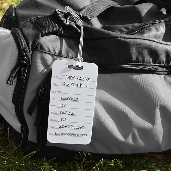 ChalkTalkSPORTS Golf Luggage & Bag Tag | Personalized Team with Golf Ball | Standard Lines on Back | Large | Yellow/Black