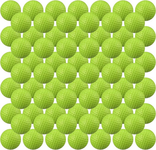 Junkin 80 Pcs Foam Golf Balls Rubber Practice Balls Realistic Feel and Flight Sport Training for Indoor or Outdoor Backyard Golf Training