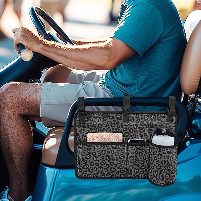 Golf Cart Rear Seat Organizer Storage Bag Large Capacity Golf Cart Accessory for Club Car, Wheelchair and Walker