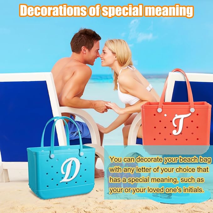 Mity rain Letter Charms for Bogg Bag，Alphabet Lettering Accessories Charms Compatible with Bogg Bag Original All Models, Insert Decorative Letter for Handbag Beach Tote Bag U