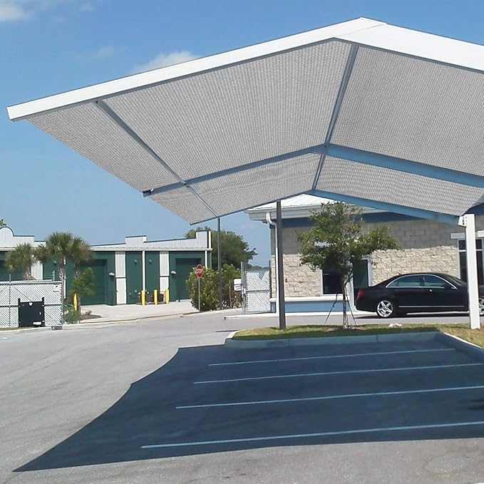 Eden's Decor Straight Flat-Edged 8' x 10' Grey Sun Shade Sail Rectangular - Image 7