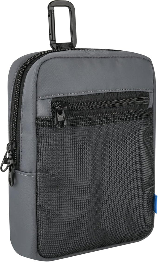 Xxerciz Golf Ball Pouch Bag Multi Pocket with Clip, Durable Nylon Golf Accessory Bag Organizer for Extra Phone, Ball, Tees, Pencils, Wallet, Ball Markers