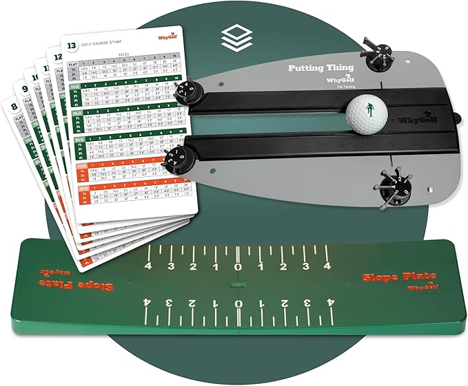 WHYGOLF Putting System & Putting Thing – Golf Training Aid for Stroke, Accuracy & Green Reading – Adjustable Putting Gates for Home & Green Practice – Putter Teaching Tool for Better Control