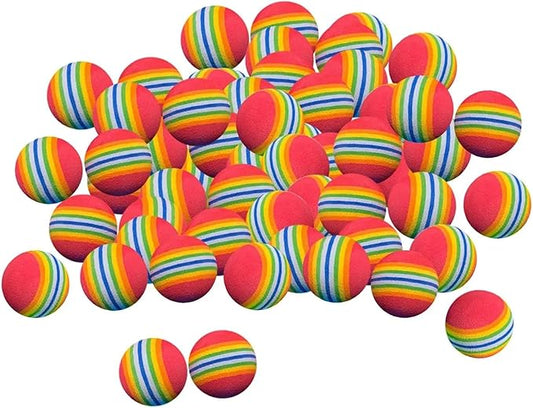 50-Piece EVA Foam Practice Golf Balls, Soft Elastic Indoor Training Balls for Swing Exercises