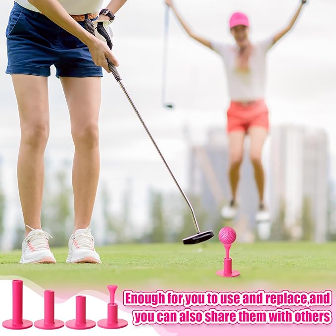 12 Pieces Golf Range Tees Set Rubber Golf Tees for Mats Driving Range 6 Pieces for Practice Mat Mixed Size