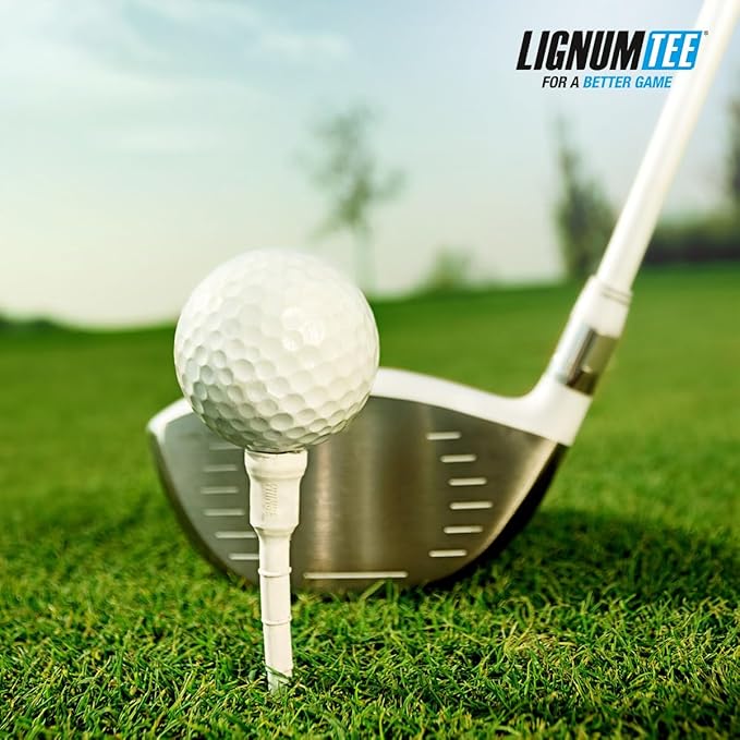 LIGNUM Unbreakable Microwood Golf Tees 50x More Durable/Adjustable Golf Tee/Innovative Wood Fiber and Natural Adhesives/Golf Tee, Golf Tees, Tees Golf, Golf Ball Tees/Pack of 3