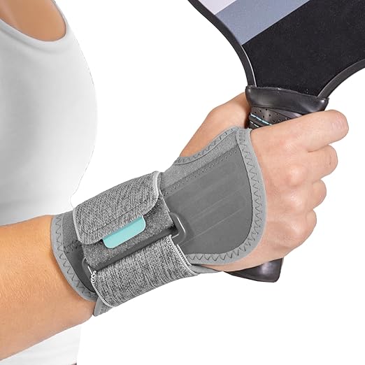 BraceAbility Wrist Support for Men and Women - Tennis and Pickleball Wrist Brace, Sports Injury Relief, Sprained Wrist Recovery, Tendonitis Support, Cycling, Volleyball, Golf - Right Hand (Small)