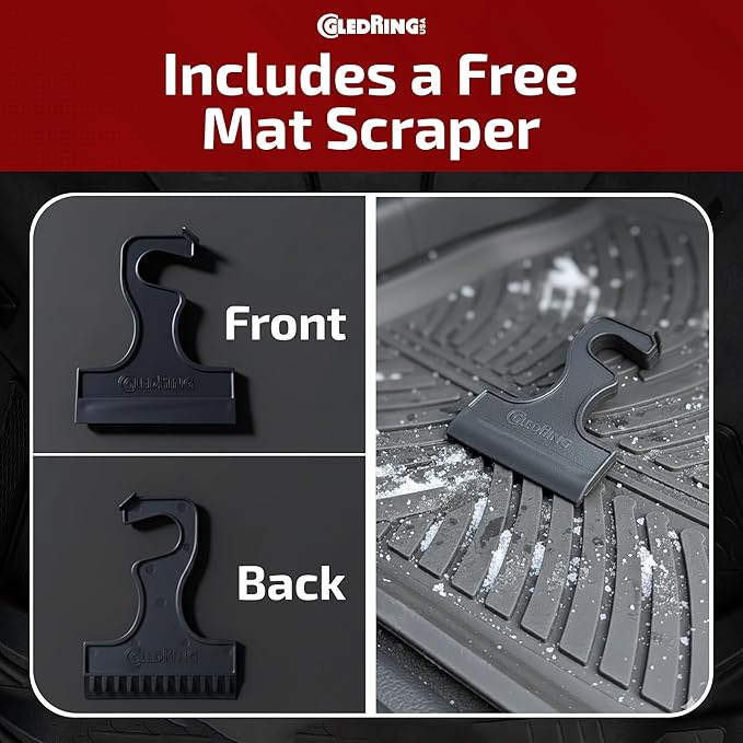 Gledring USA Custom Fit All-Weather Rubber Floor Mats Intended for VW Jetta 2011-2018, No Trimming Required, Tailored Custom Fit, Protects from Rain, Mud, & Snow.