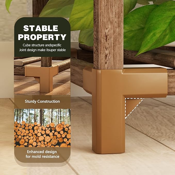 Bamworld 62 " Tall Plant Stand for Indoor Plants Outdoor Corner Plant Shelf | - Image 3