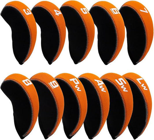 Golf Iron Covers for Golf Clubs Neoprene Golf Iron Cover Set 11pcs/10pcs Golf Iron Headcovers Golf Club Head Covers Fit All Brands