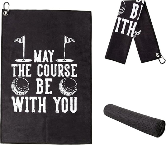 Golf Towel,Printed Golf Towels for Golf Bags with Clip,Golf Accessories Funny Golf Gifts for Men Golfers,Husband Boyfriend Dad,Birthday Gifts for Golf Fan-I Use This Towel to Wash My Balls (Golf#2)