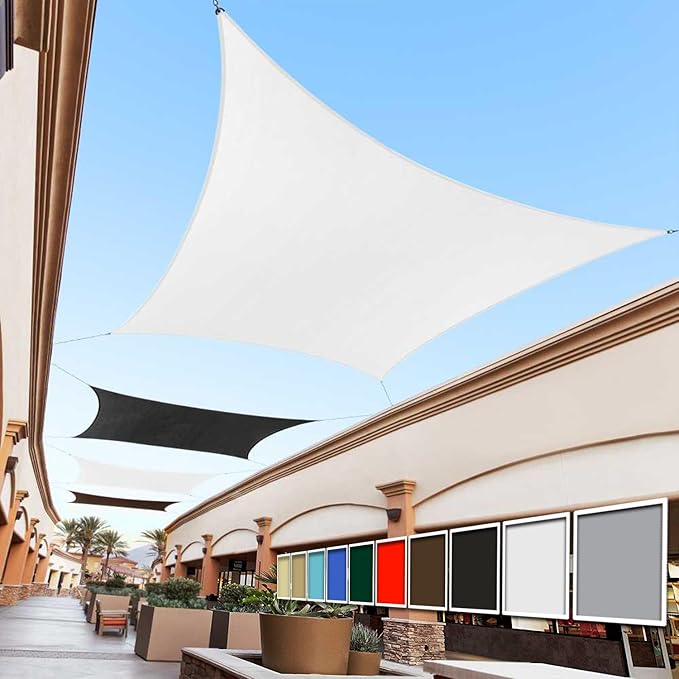 Royal Shade 6' x 11' White Rectangle Square Sun Shade Sail Order to Make by RoyalShade