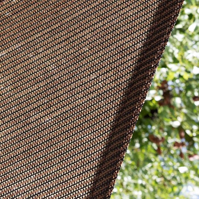 Amgo Custom Size 7' x 7' Brown Rectangle Square Sun Shade Sail UPF50+ AGTAPR0810 - Image 9