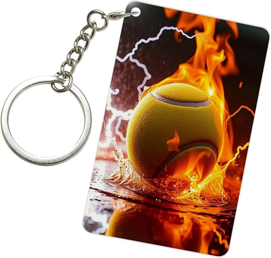 Keychain - Rectangular Acrylic Keychain Daily Key Ring Car Key Fob Holder 2X3 Inch
