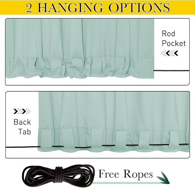 NICETOWN 2 PCs Waterproof Outdoor Curtains - Image 2