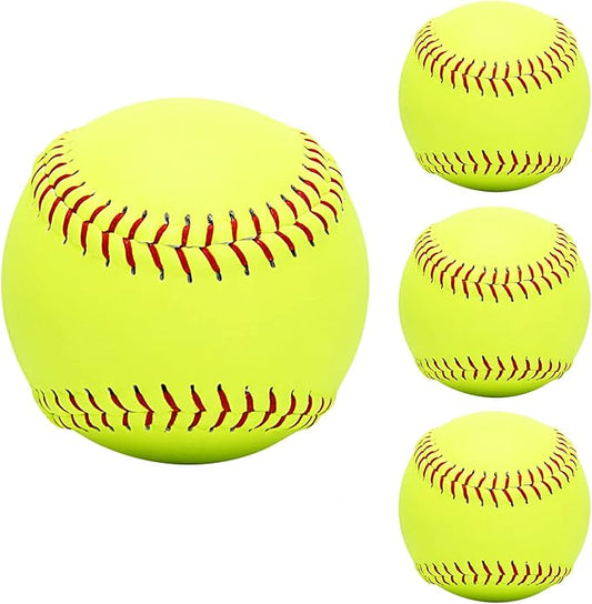 Practice Softballs - 12 Inch Fastpitch Softballs, Official Size and Weight，Soft Toss, Batting, Fielding, Hitting, Pitching