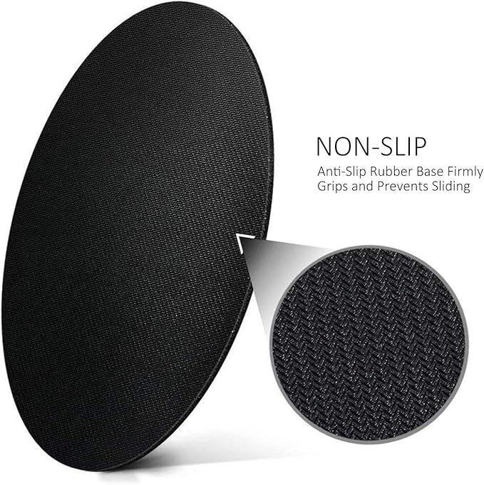 Mouse Pad Black White Polka Dot, Round Mousepad, Non-Slip Rubber Base Mouse Mat for Laptop and Computer