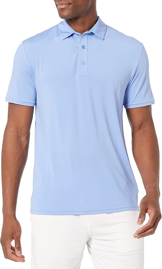 Amazon Essentials mens Slim-Fit Quick Dry Tech Stretch Lightweight Golf Polo Shirt
