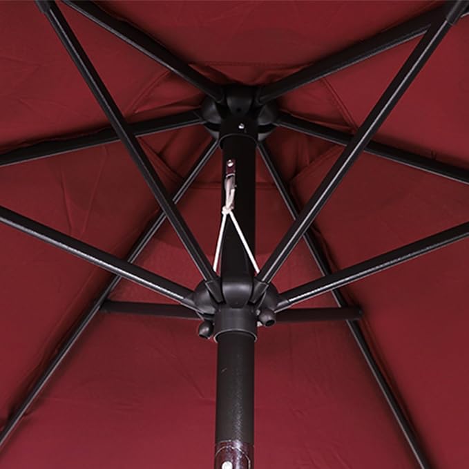 9' Outdoor Patio Umbrella, Outdoor Table Umbrella, Yard Umbrella, Market - Image 3