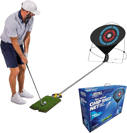 Perfect Practice Golf Putting Mat - Portable Putting Green, Indoor & Outdoor Practice, with Ball Return - Golf Training Aid for Home, Office, Backyard - Golfing Gifts for Men