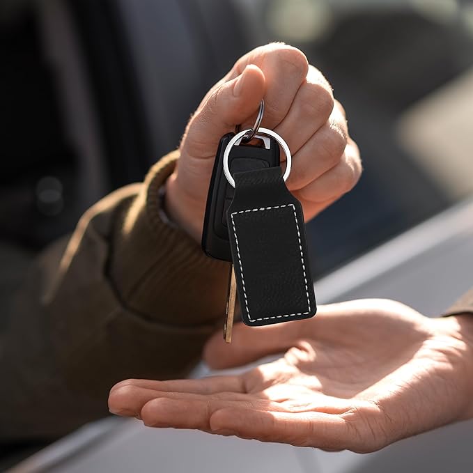 LaserGram Rectangle Keychain, Coat of Arms Germany, Personalized Engraving Included (Black with Silver)