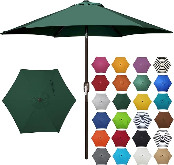 7.5 ft Patio Umbrella, Yard Umbrella, Outdoor Market Umbrella by Blissun