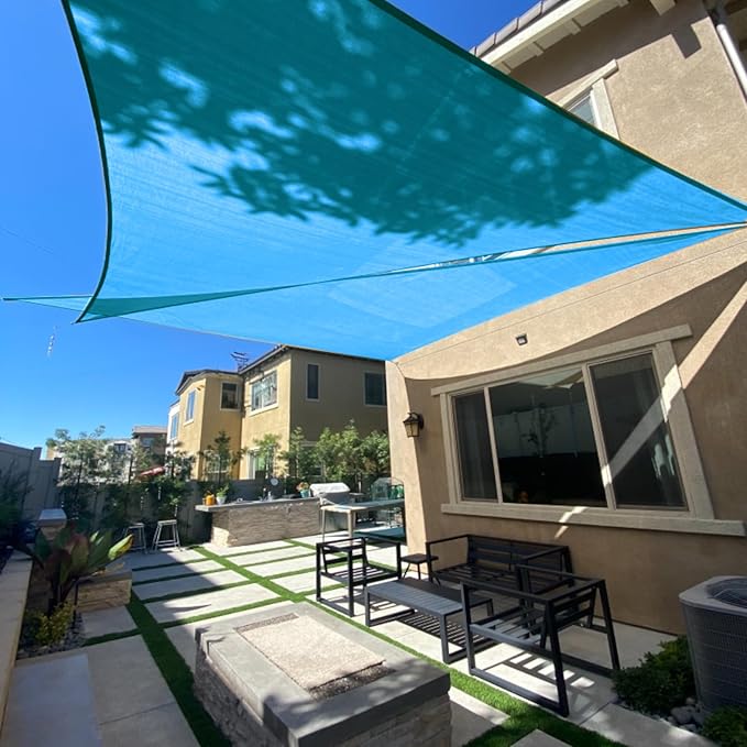 Sun Shade Sail 16' x 16' x 16' Turquoise Blue Triangle Shade | Outdoor sun by SUNLAX