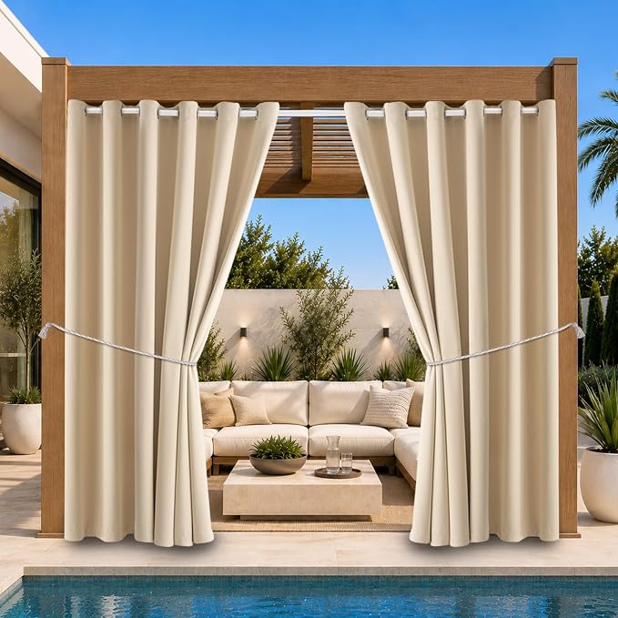 Waterproof Outdoor Curtain W84 x L84 by DivaenCamino