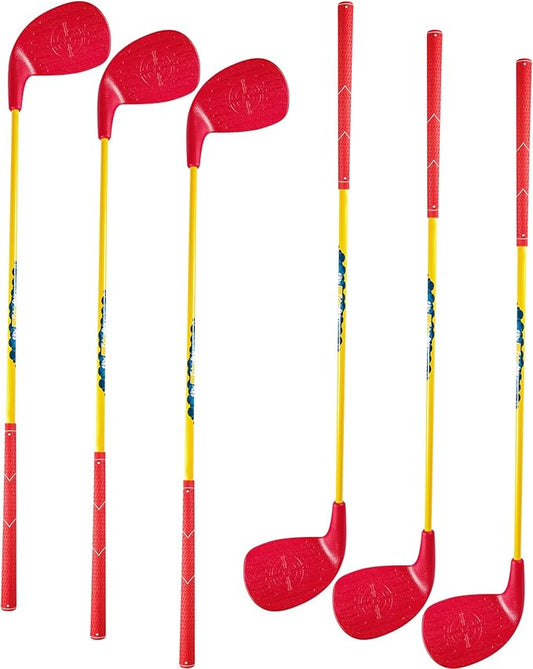 HOTWIND 6 Pack Oversized Red Golf Clubs Lightweight Carbon Shaft Built for Fun and Easy Play