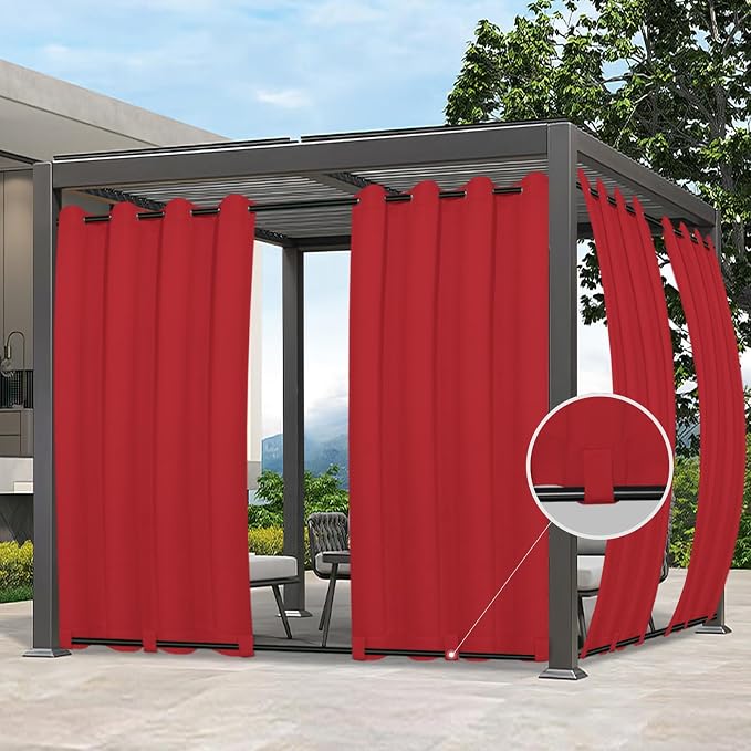Easy-Going Outdoor Curtains for Patio 1 Panel, 54x108 inch, Weatherproof by Easy-Going