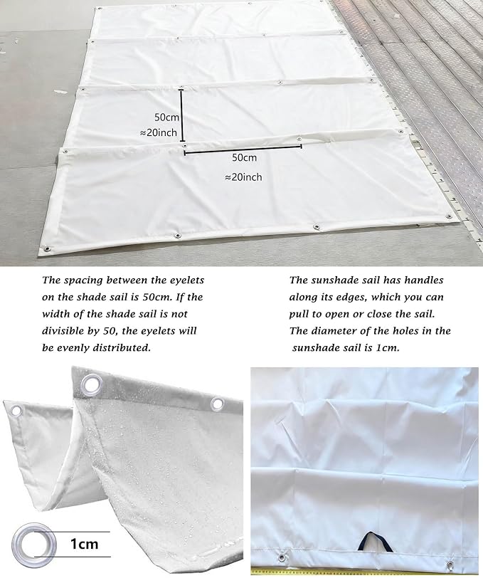 Outdoor Retractable Pergola Canopy 12' x 16' Waterproof Shade Cover - Image 4