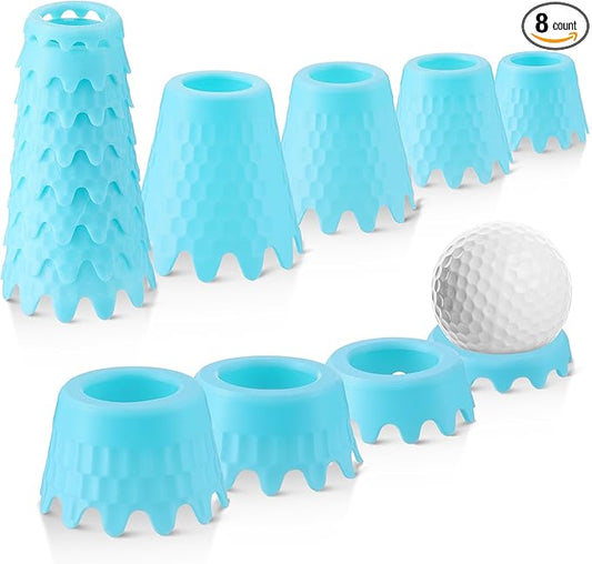 8 Pack ‌Simulator Golf Tees, TPU Unbreakable Material, Height from 1/4" to 2", Suitable for Indoor, Outdoor, Winter, Golf Mats, Turf and Driving Range