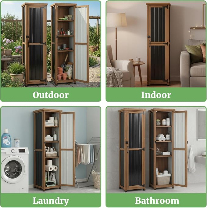 62" H Tall Narrow Outdoor Storage Cabinet - Image 7