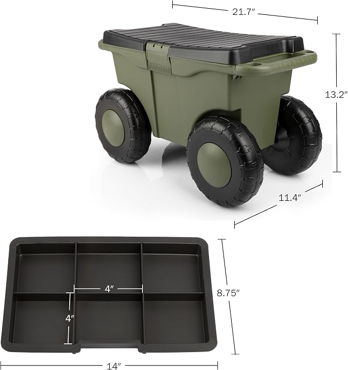 Pure Garden Rolling Garden Cart - Image 3