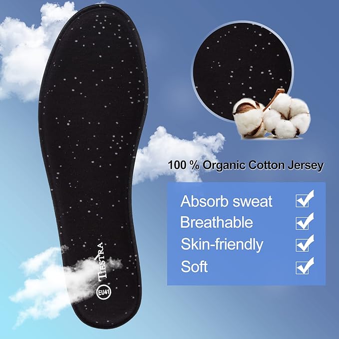 3 Pair -Shoe Inserts for Womens Memory Foam Insoles,Replacement Insoles for Work Boots Running Shoes, Cushion Shock Absorbing for Foot Pain Relief, Comfort Breathable Inner Soles Black 37EU,US6