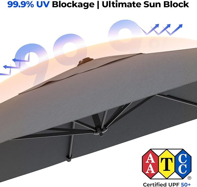 9x12 FT Cantilever Patio Umbrella - Image 6