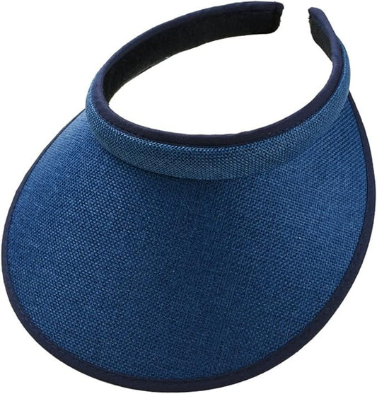Cloth Covered Slip-On Visor for Women, Adjustable Cap Sports Sun Visors for Men