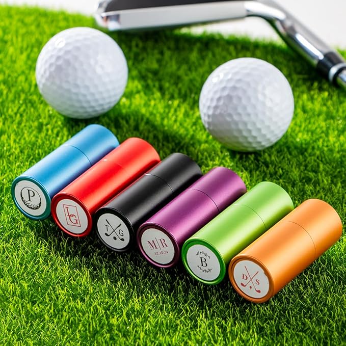 STAMTECH Custom Golf Ball Stamp - Personalized Golf Ball Stamp Markers with Monogram to Indentify Golf Balls, Add a Personal Touch to Your Golf Game(Green)