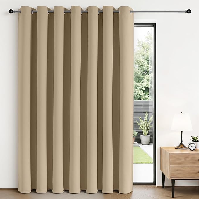 Joydeco Blackout Patio Sliding Door Curtains, Privacy Room Divider Curtains | by JOYDECO