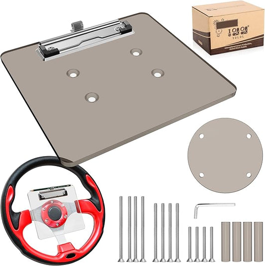 10L0L Golf Cart Steering Wheel Scorecard Holder with Pencil Holder Fit Yamaha,Club Car, EZGO - Upgrade Anti Drop Clip
